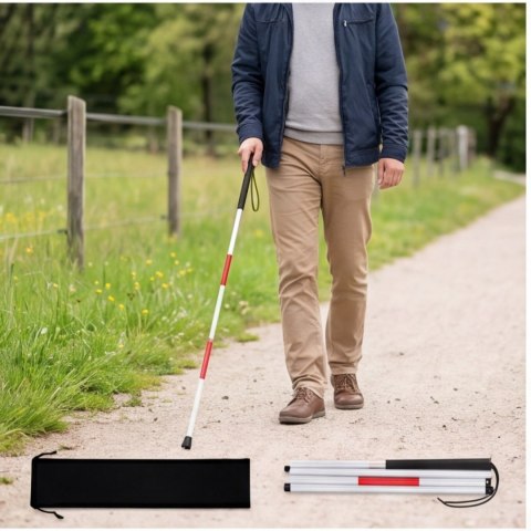 Kije trekkingowe składane 2 sztuki aluminiowe z pokrowcem 38 cm