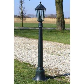 Lampa ogrodowa 105 cm aluminium szkło ciemnozielona