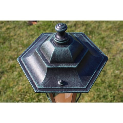 Lampa ogrodowa 105 cm aluminium szkło ciemnozielona