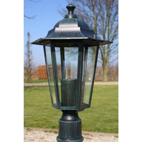 Lampa ogrodowa 105 cm aluminium szkło ciemnozielona