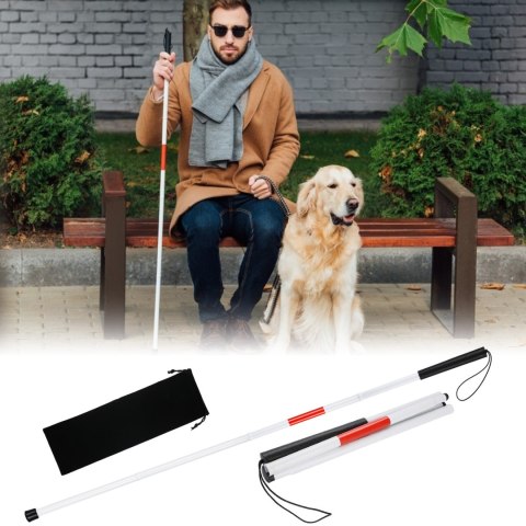 Lekkie składane kijki trekkingowe z torbą 38 cm