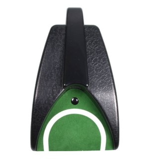 Mata do puttowania golfowego z automatycznym zwrotem piłek, czarna, 33x16cm
