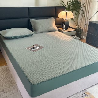Mata letnia antypoślizgowa z tkaniny zielonej 1,5x2m