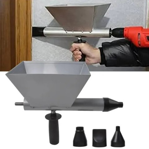 Pistolet natryskowy do cementu ze stali nierdzewnej, 4 wymienne dysze