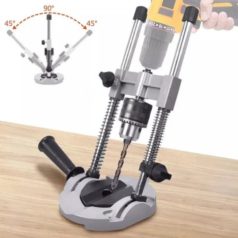 Stojak wiertarski elektryczny, aluminiowa konstrukcja, mobilna baza, 8mm uchwyt