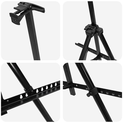Sztaluga metalowa regulowana czarna 51.5-165 cm