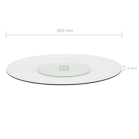 Taca obrotowa, szkło hartowane, przezroczysta, 60 cm
