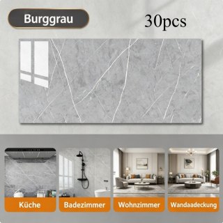 Płytki samoprzylepne 30 sztuk szare 2 mm 30x60 cm do wykończenia ścian i sufitów