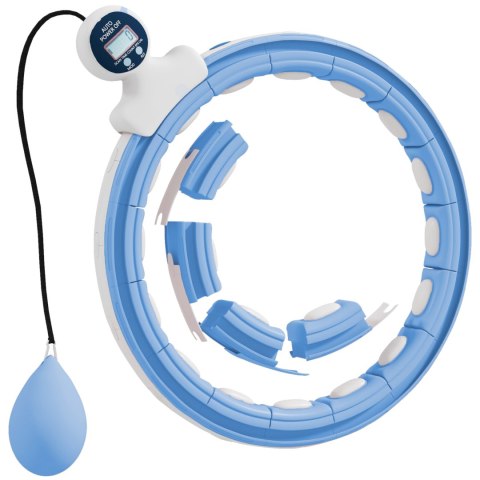Hula hoop dla dorosłych z ciężarkiem niebieski 76-113 cm