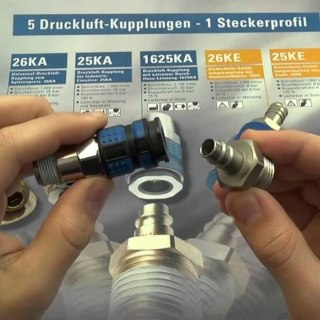 Zestaw złączy do sprężonego powietrza, metalowe, uniwersalne, do narzędzi i węży