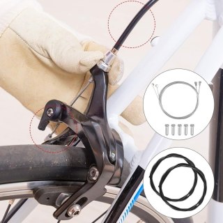 Zestaw kabli hamulcowych do roweru: kabel Bowden, kabel zmiany, 4 kable hamulcowe, 20 końcówek
