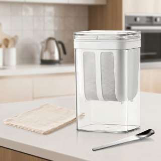 Durszlak do jogurtu 1100 ml, stal nierdzewna, z pokrywką