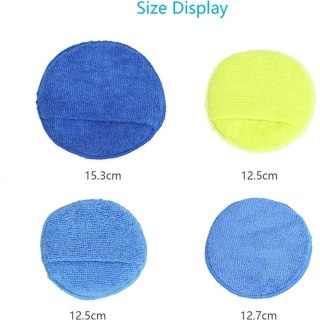 Gąbki polerskie 10 sztuk w 3 rozmiarach (12,5 cm, 13 cm, 15 cm) - niebieskie i zielone