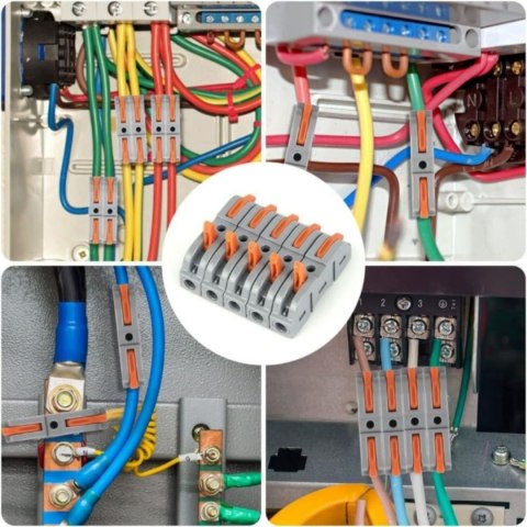 Zestaw 20 końcówek przewodowych, różne rozmiary, do instalacji elektrycznych