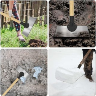 Narzędzie do usuwania chwastów 25 cm, metalowe z ergonomicznym uchwytem