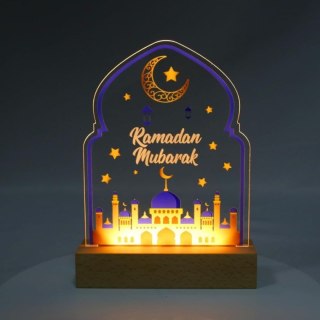 Dekoracja akrylowa Ramadan z drewnianym stoiskiem