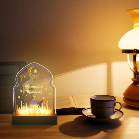 Dekoracja akrylowa Ramadan z drewnianym stoiskiem