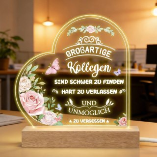 Dekoracyjny element w kształcie serca z akrylu, elegancki upominek, prezent na pożegnanie