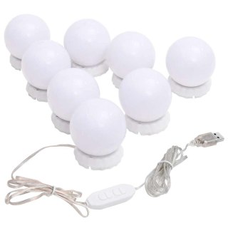 Lampa lustro z 8 żarówkami LED, ciepła i zimna biała