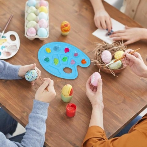 Paleta kolorów 4-komorowa z niebieską, białą, różową i zieloną