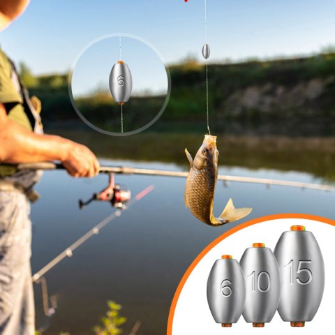 Zestaw 50 sztuk ciężarków do wędkarstwa morskiego 2-20g w pudełku