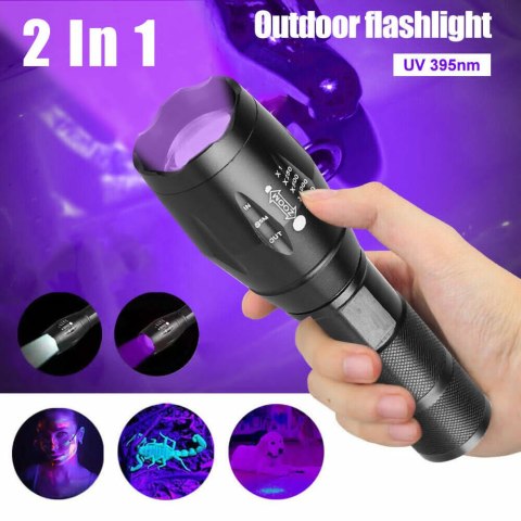 Latarka UV 395nm mini kieszonkowa czarna