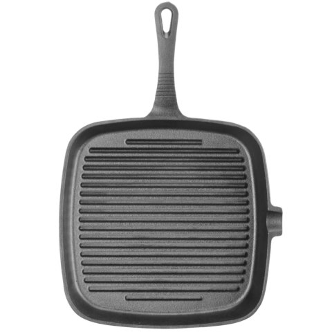 Patelnia żeliwna do grillowania - 230x230x25 mm - Hendi 629932