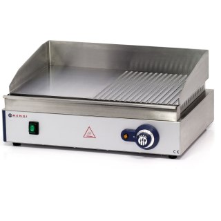 Płyta grzewcza grillowa Profi Line gładka-ryflowana do pracy ciągłej 2400W - Hendi 203156