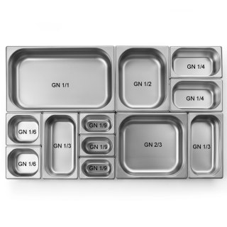 Pojemnik GN 1/1 wys. 65 mm ze stali nierdzewnej - Hendi 800126