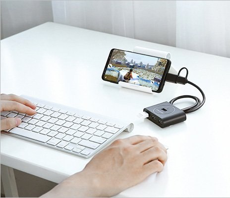 Rozdzielacz HUB portu USB do 4x USB 3.2 kabel 0.5 m czarny