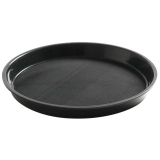 Taca kelnerska antypoślizgowa odporna okrągła z rantem śr. 32cm - czarna
