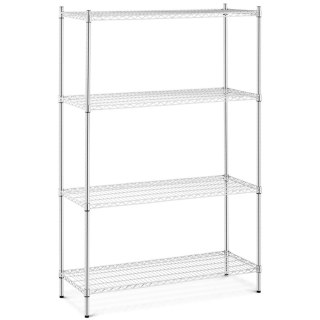 Regał warsztatowy chromowany 4 półki ażurowe do 1 t 1000 kg 120x45x180 cm