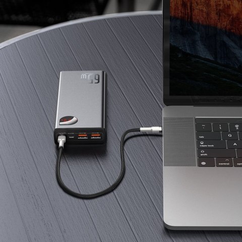 Adaman powerbank 2x USB 1x USB-C 1x microUSB 20000mAh 65W Quick Charge czarny